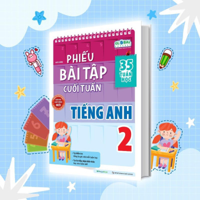 Sách - Phiếu Bài Tập Cuối Tuần Toán, Tiếng Việt, Tiếng Anh Lớp 2 - Chọn Lẻ 3 Môn - Megabook