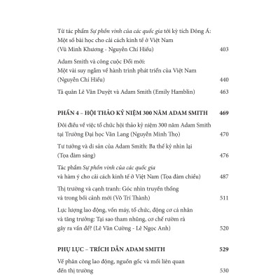 Kỷ Yếu 300 Năm Adam Smith (1723 - 2023) - Người Đặt Nền Tảng Của Kinh Tế Học Phồn Vinh
