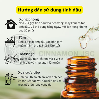Combo Tinh Dầu Áo Quần Thơm Tho Nano Cinnamon - Bạc Hà, Cam, Lavender, 30ml