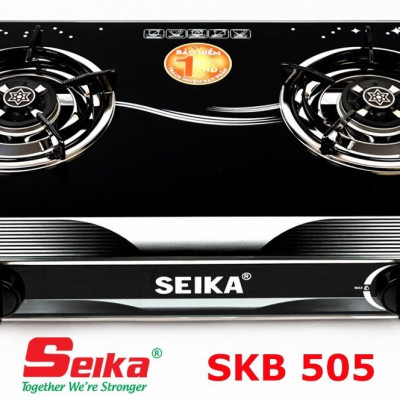 Bếp Gas Đôi Mặt Kính Sen Đồng Seika SKB505 - Hàng Chính Hãng