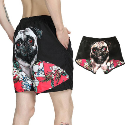 Quần Đi Biển Cặp Đôi - Quần Đùi Đôi - Thời Trang Đôi Mùa Hè - Quần Short Cặp Đôi SQ220 Black Pug