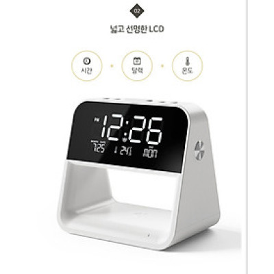  SẠC KHÔNG DÂY KIÊM ĐỒNG HỒ MOOAS MO09-MC-W11 Made in Hàn quốc Hàng chính hãng