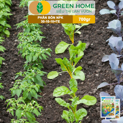 Phân Bón NPK 30-10-10+TE, Greenhome, Gói 700Gr, Giúp Cây Đẻ Nhánh, Bung Chồi, Nhú Đọt, Tốt Rễ