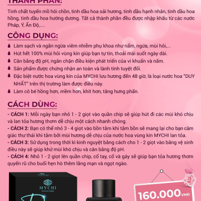5 lọ Nước hoa vùng kín Mychi - Phiên bản mới của nước hoa vùng kín Thảo Mộc 37