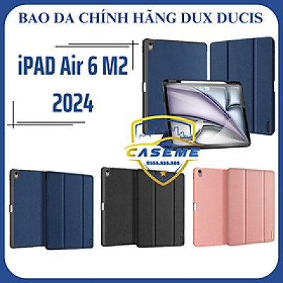 [iPad Air 6 M2] Bao Da Dành Cho iPad Air 6 11 inch M2 2024, iPad Air 6 13 inch M2 2024 Dux Ducis Domo Series Có Khe Cắm Bút - Hàng Chính Hãng