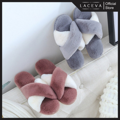Dép Bông Đi Trong Nhà Đế Cao Su Đúc Cao Cấp LACEVA DP95