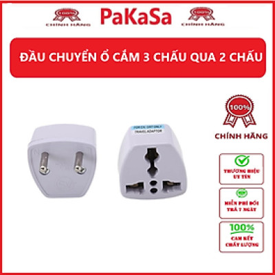 Đầu chuyển ổ cắm 3 chấu qua 2 chấu - Hàng chính hãng 