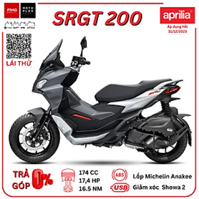Aprilia SRGT 200 - Xe ga đa địa hình 174cc | Thương hiệu Aprilia của Ý thuộc tập đoàn Piaggio Việt Nam