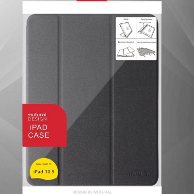 Bao da Mutural Tailor dựng đứng có khay bút dành cho iPad Mini 5 - Hàng chính Hãng
