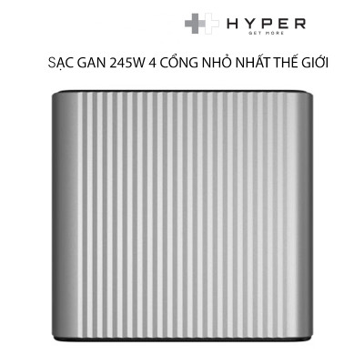SẠC HYPERJUICE 245W GAN 4 USB-C PD/PPS/QC4.0+ NHỎ NHẤT THẾ GIỚI - GAN245 - Hàng Chính Hãng