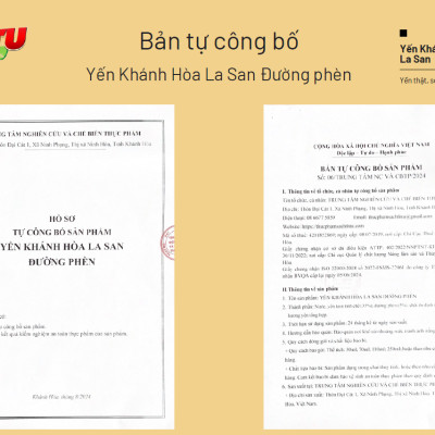 [ 35% YẾN TƯƠI ][ NHẬN GHI THIỆP MỪNG] Hộp quà 6 hũ Yến Khánh Hòa La San Đường Phèn