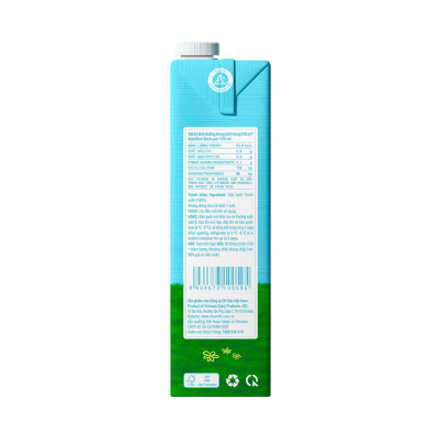 Thùng 12 Sữa tươi tiệt trùng Không đường Vinamilk Green Farm - hộp 1L