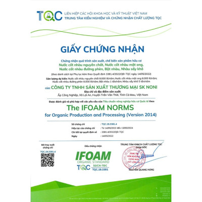 Nước cốt trái nhàu SK Noni Juice Premium 375ml