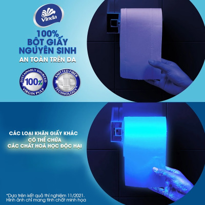 [MUA 3 LỐC GVS DELUXE TẶNG 5 CUỘN + 1 MÓC KHÓA] Giấy vệ sinh cao cấp Vinda Deluxe 3 lớp (8 Cuộn)