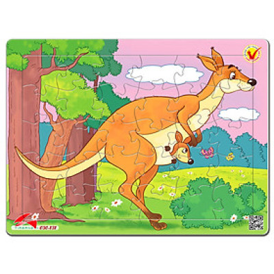 Xếp hình Tia Sáng Kangaroo (30 Mảnh Ghép) - Tặng kèm tranh tô màu cho bé