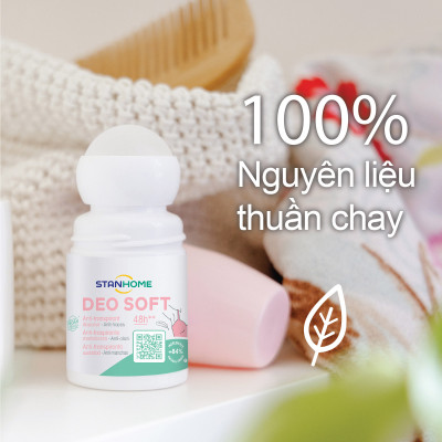 Lăn khử mùi STANHOME FAMILY EXPERT Deo Soft 50ml - không cồn, dành cho da nhạy cảm