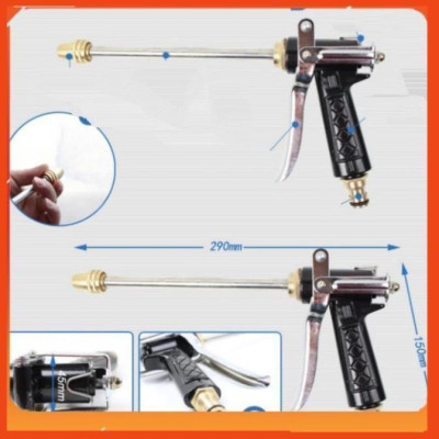 Bộ dây vòi xịt nước rửa xe, tưới cây . tăng áp 3 lần, loại 20m 206318 đầu đồng, cút+ tặng đai