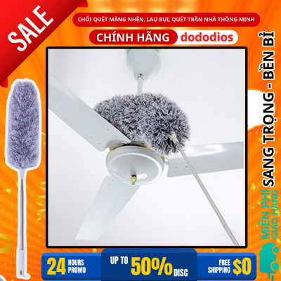 Combo Dọn Nhà 3 Món : Chổi Chà Cọ Nhà Vệ Sinh + Chổi Quét Trần Nhà + Bàn Chải Khe Hẹp - Hãng dododios