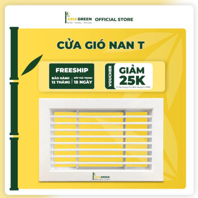Cửa Gió Nan T, Điều Hòa Không Khí, Hợp Kim Nhôm, Asia Green, Cho Dự Án, Nhà Ở ( Giá bao gồm VAT)