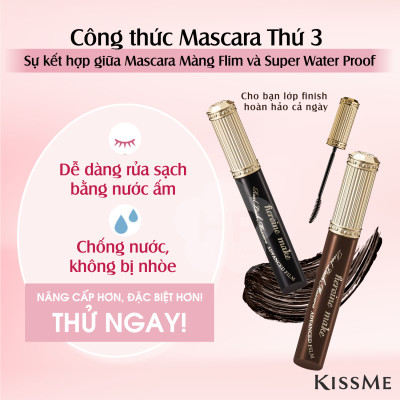 Mascara Màng Film Nâng Cao Chống Trôi Giúp Nâng Cong Vuốt Dài Mi Kissme Heroine Make (2 Màu)
