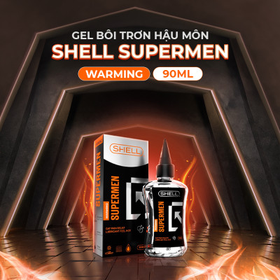 Gel bôi trơn hậu môn nóng ấm Shell Supermen Warming - Chai 90ml | SHELL CHÍNH HÃNG