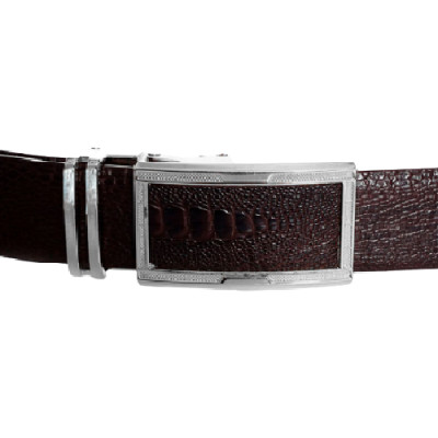 HJ4401-02-03-04 - Thắt lưng nam da đà điểu đen, nâu đât, vàng, nâu đỏ