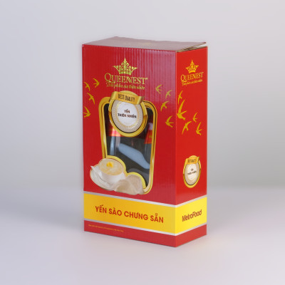 Yến sào chưng sẵn QUEENNEST 7% Hương Dưa Lưới, dạng chai thủy tinh 290ml, vị thanh mát - hàng chính hãng