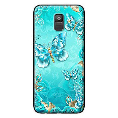 Ốp lưng cho Samsung Galaxy A6 2018 BƯỚM XANH 1 - Hàng chính hãng