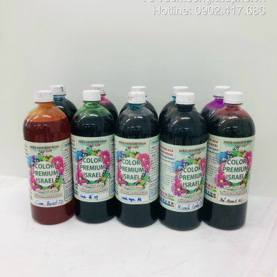 Gói thuốc Bột Nhuộm Hoa Tươi nhập khẩu PREMIUM nhuộm trên 250 cành hoa, 1 gói pha 1.5L màu Công Nghệ Israel cải tiến Thế Hệ Mới