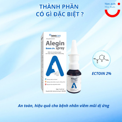 Xịt Viêm Mũi Dị Ứng - Alegin 20ml- Giúp Phòng Và Hỗ Trợ Điều Trị Viêm Mũi Dị Ứng, An Toàn Khi Sử Dụng Lâu Dài, Không Chứa Thuốc Co Mạch Và Chống Viêm Corticoid