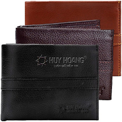 Ví nam Huy Hoàng sọc ngang màu da, đen, nâu HT2131-32-33