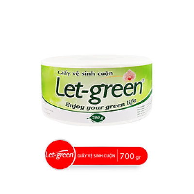 Giấy Vệ Sinh Cuộn 10*20cm LET-GREEN, 700G/Cuộn