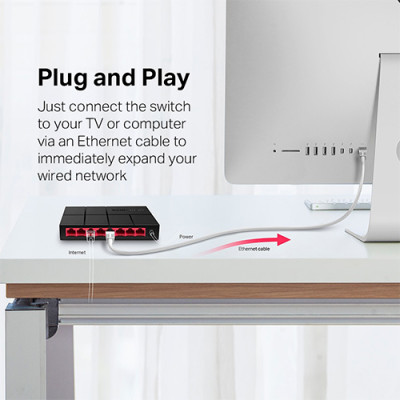 Switch Mercusys 8-Port 10/100/1000Mbps Desktop Switch MS108G - Hàng chính hãng
