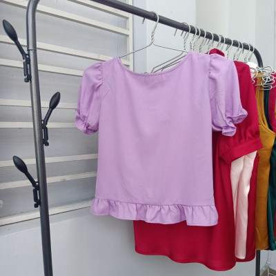 Áo Croptop New Design Thiết Kế Cổ V ,Áo Nữ Xinh Đẹp Chất Vải Lụa ,Mặc Mát AO0003