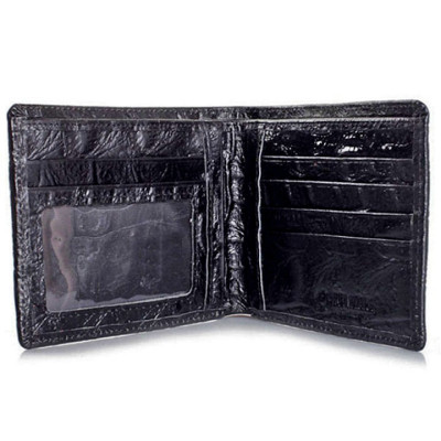 HJ2117 - Bóp nam Huy Hoàng vân cá sấu gai lớn màu đen