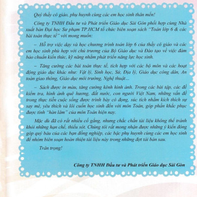 Toán Và Các Bài Toán Thực Tế Lớp 6 - TẬP 2