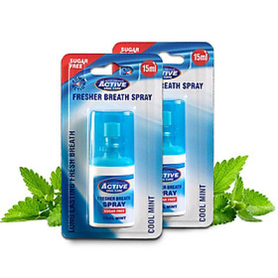 Xịt thơm miệng Beauty Formulas Fresher Breath Spray 15ml - hương bạc hà ​​​​​​​