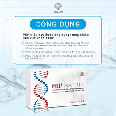 [Mới] PRP Kit tích hợp HA mang lại hiệu quả căng bóng - Huyết Tương Giàu Tiểu Cầu PRP Matrix Yuejin, có sẵn chất hoạt hóa