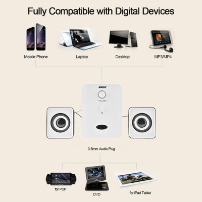 Loa kết hợp có dây SADA D-201 USB siêu trầm Hộp âm thanh cho máy tính để bàn