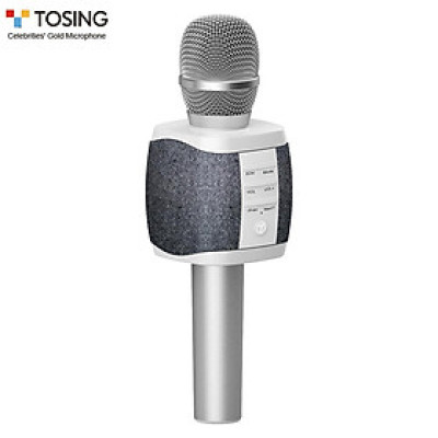 Micrô Karaoke không dây TOSING 027 Loa Bluetooth 2 trong 1 Hát & Ghi âm Cầm tay Đầu máy KTV di động cho - Màu xám