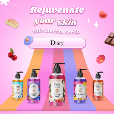 Sữa Tắm Sáng Da Hạt Tẩy Tế Bào Chết Diary Bright Shower Scrub (05 Mùi Hương)