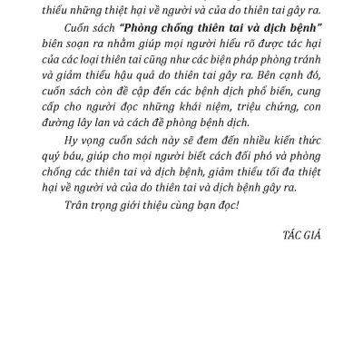 Phòng Chống Thiên Tai Và Dịch Bệnh - Vietnambook