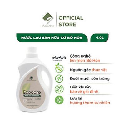 Nước lau sàn Hữu cơ Ecocare đuổi muỗi tinh dầu Sả chanh 4000ml