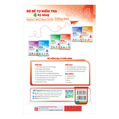 Big 4 Bộ Đề Tự Kiểm Tra 4 Kỹ Năng Nghe - Nói - Đọc - Viết (Cơ Bản Và Nâng Cao) Tiếng Anh Lớp 4 Tập 1