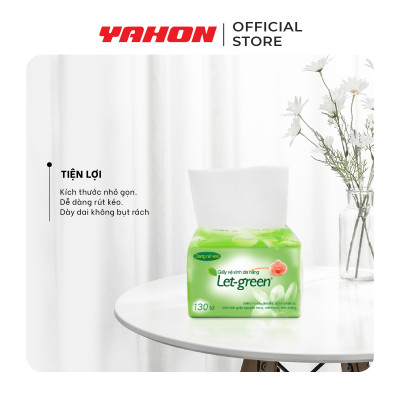 Thùng Khăn Giấy Vệ Sinh Đa Năng LET-GREEN 10x21cm, 130 Tờ/Bao, 48 Bao/Thùng