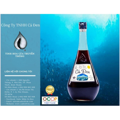 [ OCOP]  Chai Nước Mắm Nguyên Chất Thượng Hạng 500ml (100% Thành Phần Tự Nhiên 32N- Chứng Nhận An Toàn - Nước Mắm Cá Đen Phan Thiết)