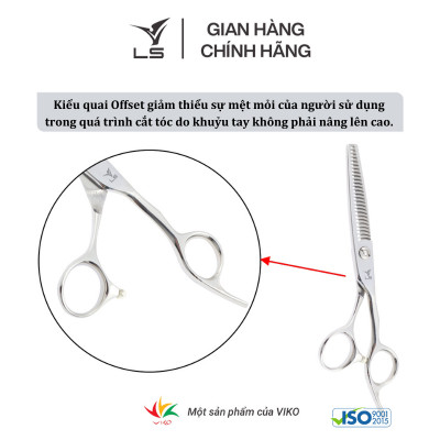 Kéo tỉa tóc LS rơi 15-20% quai offset vênh đỡ ngón cố định T3226
