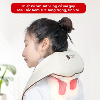 Máy Massage Cổ Vai Gáy Buheung MK-332 Nhiệt Hồng Ngoại, Pin Sạc, BH chính hãng 12 tháng