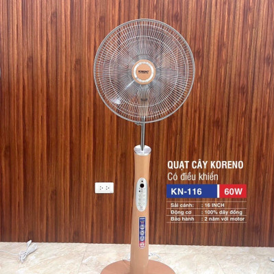 Quạt đứng, Quạt điều khiển, Quạt cây Koreno mẫu mã samg trọng động cơ chạy êm gió mát hàng chính hãng Bảo hành 2 năm.
