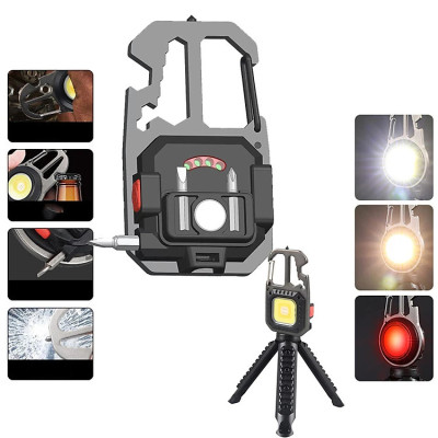Đèn LED Mini Móc Khóa Siêu Sáng Tiện Dụng PaKaSa, Đèn Pin COB Dã Ngoại Thường Ngày, Sạc TYPE-C Tiện Dụng Dung Lượng PIN 500mAh- HÀNG CHÍNH HÃNG